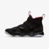 nike lebron soldier 11 bred side view nike lebron soldier 11 black university red close up nike lebron soldier 11 laceless strap design nike lebron soldier 11 outsole detail lebron soldier 11 on court action image nike lebron basketball sneakers pakistan