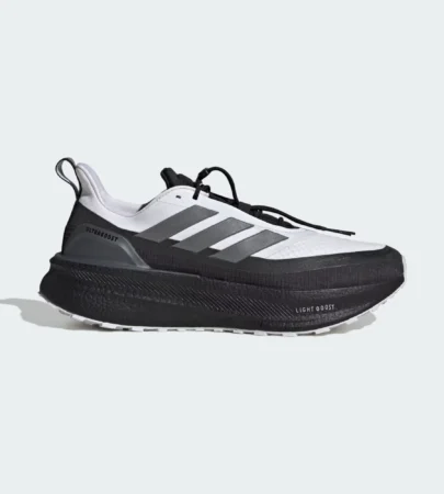 adidas ultraboost 5 tr cloud white side view, adidas ultraboost 5 tr boost midsole detail, ultraboost 5 tr continental outsole traction, adidas ultraboost 5 tr primeknit upper close up, adidas ultraboost 5 tr running sneaker on foot, adidas ultraboost 5 tr white iron metallic,