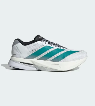 adidas adizero boston 13 eqt white teal side view, adidas boston 13 eqt mesh upper close up, adidas energy rods midsole detail, adidas boston 13 eqt outsole continental rubber grip, adidas boston 13 eqt on feet running look, adidas boston 13 eqt heel cushioning view, adidas boston 13 eqt full shoe profile,