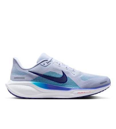 nike pegasus 41 ghost blue void side view nike pegasus 41 mesh upper close up nike pegasus 41 reactx foam midsole detail nike pegasus 41 outsole waffle grip nike pegasus 41 on feet running look nike pegasus 41 heel air zoom unit