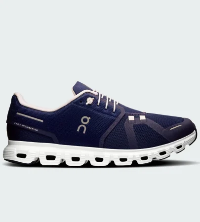 on cloud 6 midnight white side view, on cloud 6 mesh upper close up, on cloud 6 cloudtec sole detail, on cloud 6 outsole grip bottom view, on cloud 6 on feet look men, on cloud 6 heel cushioning design, on cloud 6 black white sneakers profile,