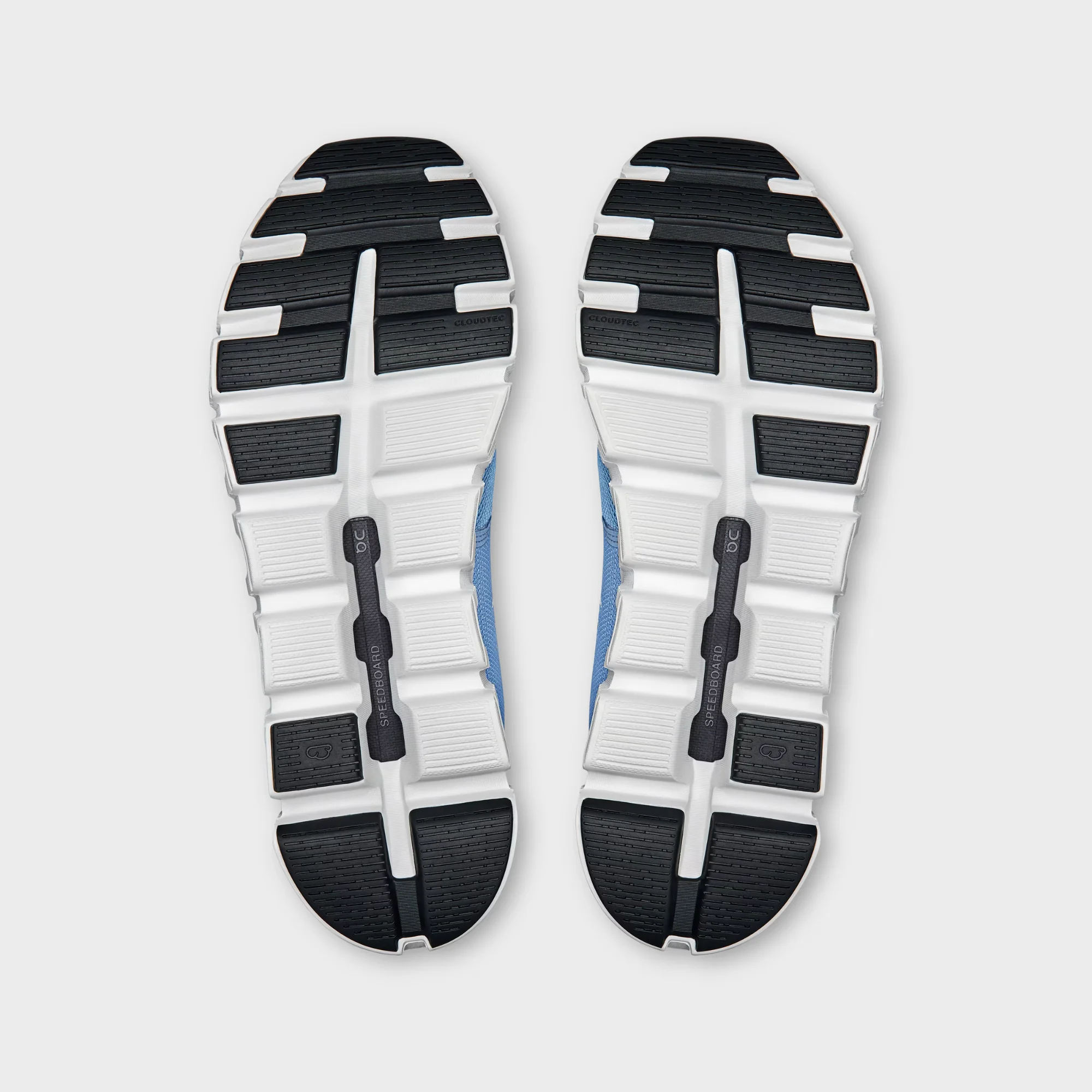 on cloud 6 chambray white side view, on running cloud 6 mens sneaker, on cloud 6 cloudtec sole closeup, on cloud 6 white blue profile, on running shoe outsole detail, on cloud 6 on feet look, lightweight swiss running shoe,