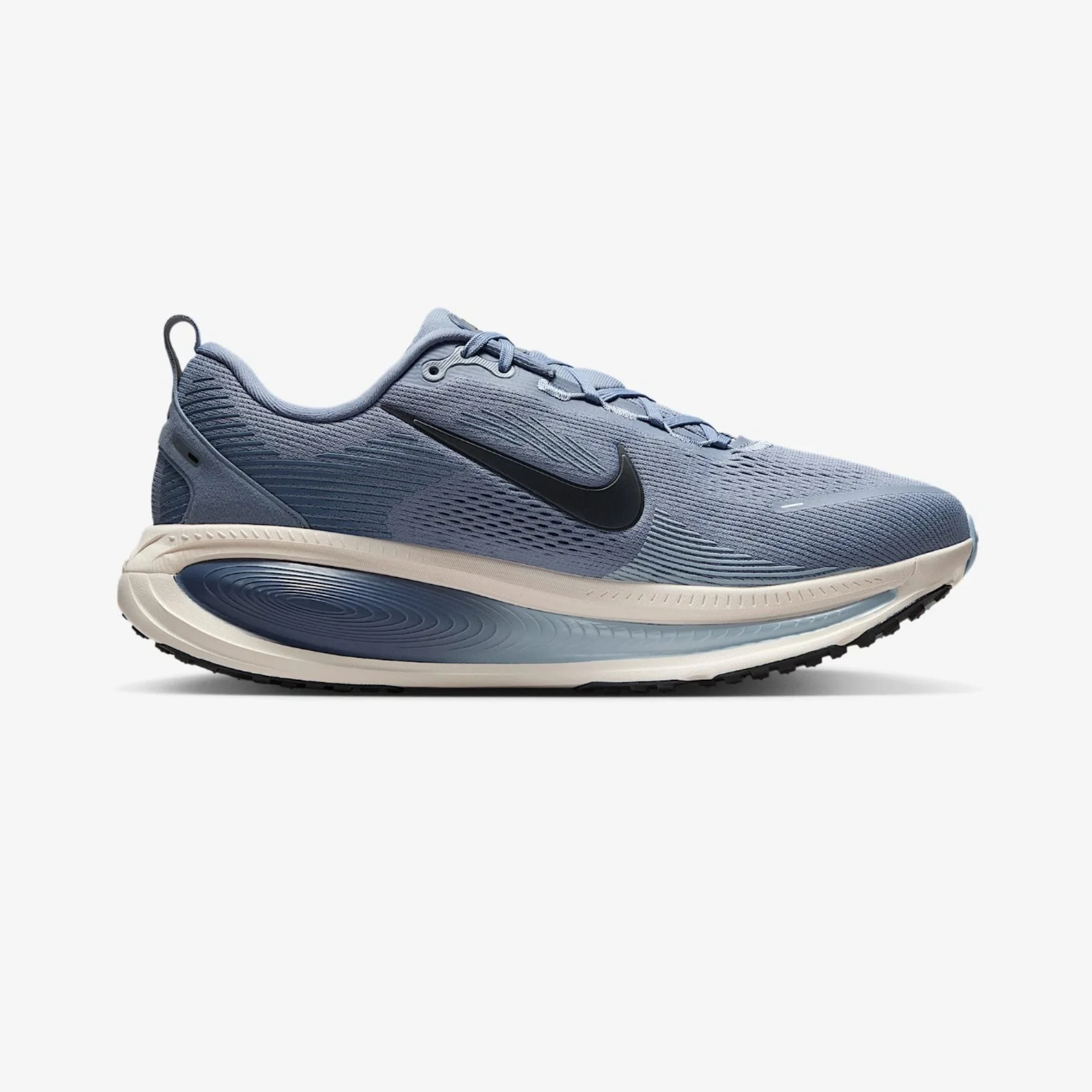 Nike Vomero 18 IF0514-401 side profile, Nike Vomero 18 Ashen Slate Diffused Blue running shoes side view, Nike Vomero 18 Armory Blue running shoe side angle,